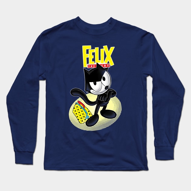 Felix The Cat Long Sleeve T-Shirt by fathiali